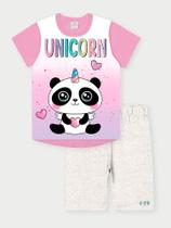 Conjunto Infantil Menina Panda Mescla Abrange