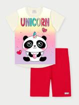 Conjunto Infantil Menina Panda Vermelho Abrange Conjunto Infantil Menina Panda Vermelho Abrange