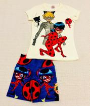 Conjunto Infantil Menina Personagem Lady Bug Verão Conjunto Infantil Menina Personagem Lady Bug Verão
