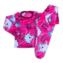 Conjunto Infantil Menina, pijama para o frio, Fleece Tecido De Manta, Cobertor De Bebê