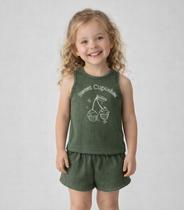 Conjunto Infantil Menina Regata e Short Select Verde Conjunto Infantil Menina Regata e Short Select Verde