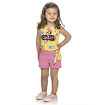 Conjunto Infantil Menina Regata e Shorts Ice Cream