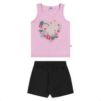 Conjunto Infantil Menina Regata Flamingo Shorts Marlan 64843