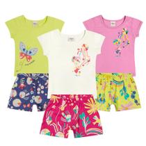 Conjunto Infantil Menina Roupa Feminino Elian Tamanho 4 ao 8