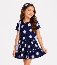 Conjunto Infantil Menina Saia e Blusa Select Azul Conjunto Infantil Menina Saia e Blusa Select Azul