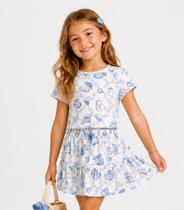 Conjunto Infantil Menina Saia e Blusa Select Bege