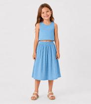 Conjunto Infantil Menina Saia e Regata Select Azul Conjunto Infantil Menina Saia e Regata Select Azul