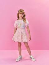 Conjunto Infantil Menina Saia em Tule Corações Verão- Cinti Conjunto Infantil Menina Saia em Tule Corações Verão- Cinti