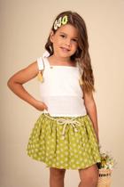 Conjunto Infantil Menina Saia Estampada Pakita Conjunto Infantil Menina Saia Estampada Pakita