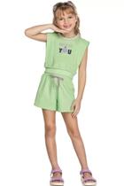 Conjunto Infantil Menina Short E Blusa Believe In You Elian