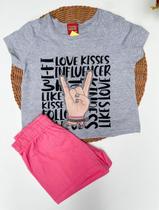 Conjunto Infantil Menina Short E Blusa Influencer kyly