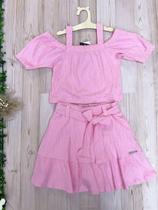 Conjunto Infantil Menina Short Saia E Blusa Brilhos Catavento