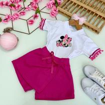Conjunto infantil menina short saia - Pirulitando
