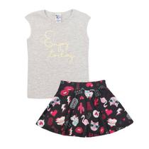 Conjunto Infantil Menina Short Saia Pulla Bulla Ref. 37816