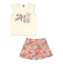 Conjunto Infantil Menina Short Saia Pulla Bulla Ref. 38315 Conjunto Infantil Menina Short Saia Pulla Bulla Ref. 38315