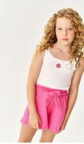 Conjunto Infantil Menina Shorts E Blusa Flor Catavento
