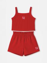 Conjunto Infantil Menina Shorts/Regata Vermelha Bimbi Conjunto Infantil Menina Shorts/Regata Vermelha Bimbi