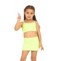 Conjunto infantil menina shorts saia e top juvenil 4 ao 16 Lavin Basic 18-A