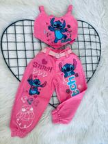 Conjunto infantil menina Stitch blogueirinha 2 peças - SHEMIX KIDS