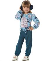 Conjunto Infantil Menina Suéter e Calça Jogger Ursos - Pic Nic