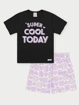 Conjunto Infantil Menina Super Cool Lilás Abrange Conjunto Infantil Menina Super Cool Lilás Abrange