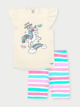 Conjunto Infantil Menina Unicórnio Natural Abrange Conjunto Infantil Menina Unicórnio Natural Abrange