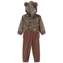 Conjunto Infantil Menina Urso Inverno Fleece Plush Inverno