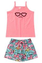 Conjunto Infantil Menina Verão Blusa de Alcinha em Cotton