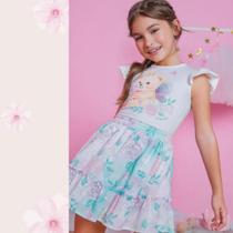 Conjunto Infantil Menina Verão Blusa e Saia com Short Ursa - Infanti Conjunto Infantil Menina Verão Blusa e Saia com Short Ursa - Infanti