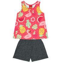 Conjunto Infantil Menina Verão Blusa e Short Kyly 1000200