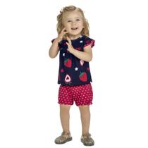 Conjunto Infantil Menina Verão Blusa e Short Kyly 1000518