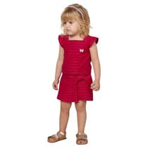 Conjunto Infantil Menina Verão Blusa e Short Milon 2000539