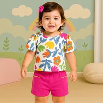 Conjunto Infantil Menina Verão Blusa e Short Nanai 6000272