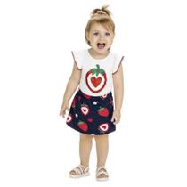 Conjunto Infantil Menina Verão Blusa e Short Saia Kyly 1000523