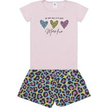 Conjunto Infantil Menina Verão Blusa e Short Viston 4610