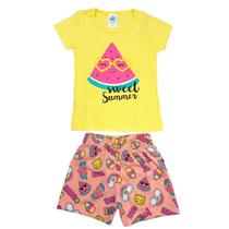 Conjunto Infantil Menina Verão Blusa e Short Viston 4646