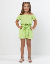 Conjunto Infantil Menina Verão Blusa Shorts Lessa Kids 8219
