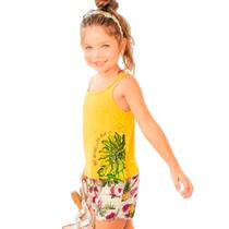 Conjunto Infantil Menina Verão Blusinha Alça + Short 1 Ao 14