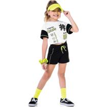 Conjunto Infantil Menina Verão Cropped e Short 2 Peças - Fakini