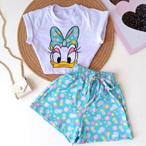 Conjunto infantil menina verão - Cropped e short