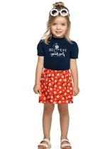 Conjunto Infantil Menina Verão, Margaridas, 2 peças - Kely & Kety Conjunto Infantil Menina Verão, Margaridas, 2 peças - Kely & Kety