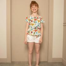 Conjunto Infantil Menina Verão Pássaros Conjunto Infantil Menina Verão Pássaros