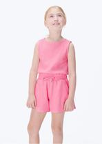 Conjunto Infantil Menina Verão Regata E Short Rosa Claro - Hering Kids Conjunto Infantil Menina Verão Regata E Short Rosa Claro - Hering Kids