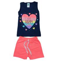 Conjunto Infantil Menina Verão Regata e Short Viston 4617 Conjunto Infantil Menina Verão Regata e Short Viston 4617