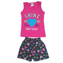 Conjunto Infantil Menina Verão Regata e Short Viston 4652