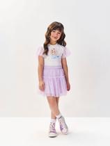 Conjunto Infantil Menina Verão Saia Tule Blusa Sereia Cinti Conjunto Infantil Menina Verão Saia Tule Blusa Sereia Cinti