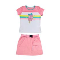 Conjunto Infantil Menina Verão Sorvete Conjunto Infantil Menina Verão Sorvete