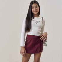 Conjunto Infantil Menina Vic&Vicky Blusa e Short Saia Bordo -