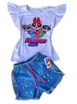 Conjunto infantil meninas super poderosas.