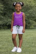 Conjunto Infantil Meninas Verão Regata Ribana Shorts Moletim Confort